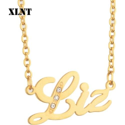 XLNT Liz Name Necklace Custom Name Necklace Personalized Name Choker Necklace Any Name Jewelry Gift for Her Mothers Day Gift