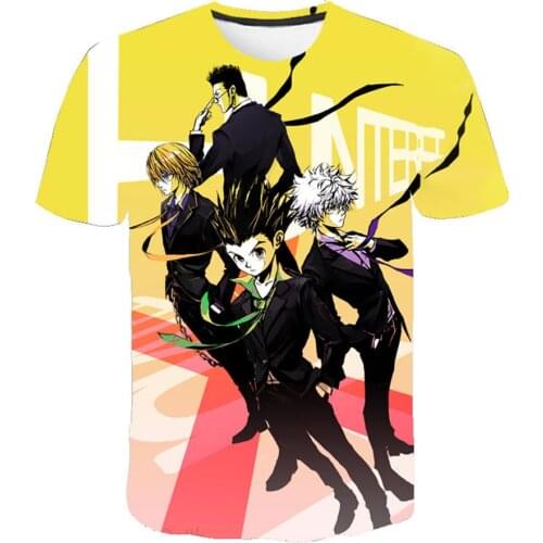 Japan Anime The Hunters Hunter X Hunter 3D Printing T Shirts Men Women Game Killua Zoldyck Hxh Printed Fashion Shirts Cool Tops