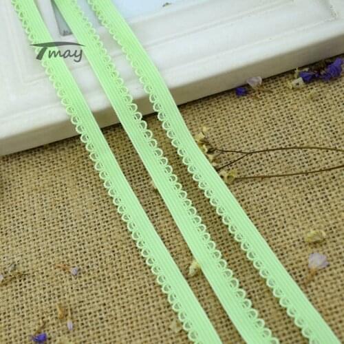 #212 Fresh Bright Color Elastic Band 8yards/lot Woman Bra Pants Lace Trim Stretch Lace Ribbon Riband Tape Hair Band DIY Sewing