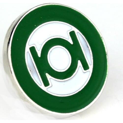 Green Lantern Logo Brooches Lapel Pins for Shirts Women Man Cosplay Jewelry Brooch