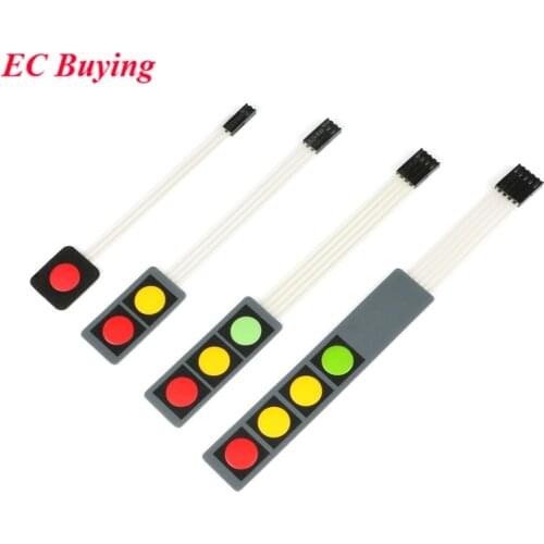 Membrane Switch Keypad 1 Key 1*2 1*3 1*4 Key Matrix Membrane Switch Colorful Keyboard for Arduino DIY