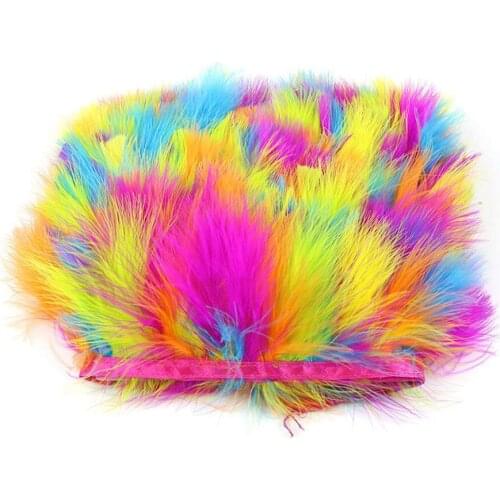 2 Meter Turkey Feather Trimmings Trim Cloth Clothing Decoration Costume Crafting Making Tassels Streamer