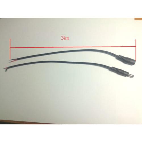 5set (5PCS)2.1mm x 5.5mm Male+(5pcs) Female DC Power Plug Socket 24AWG New