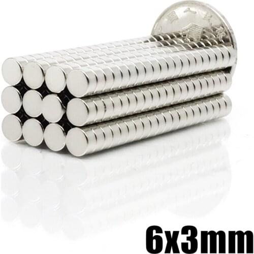 50/100/200/500/1000pcs 6x3 Super Powerful Strong Bulk Round NdFeB Neodymium Disc Magnets Dia N35 Rare Earth Magnet 6*3