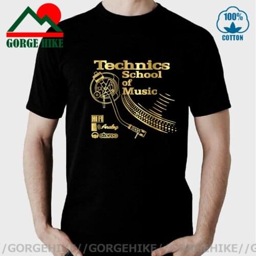 Promotion Tees Drop Shipping Pre-Cotton Men Technics School Of Music Short Sleeve Shirts Lowest Price Mens T Shirt Slogans tees