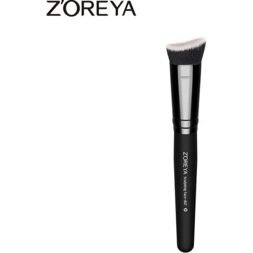 Zoreya Brand women pointed foundation makeup brushes Kabuki Make Up Tool wooden Handle Synthetic Brush
