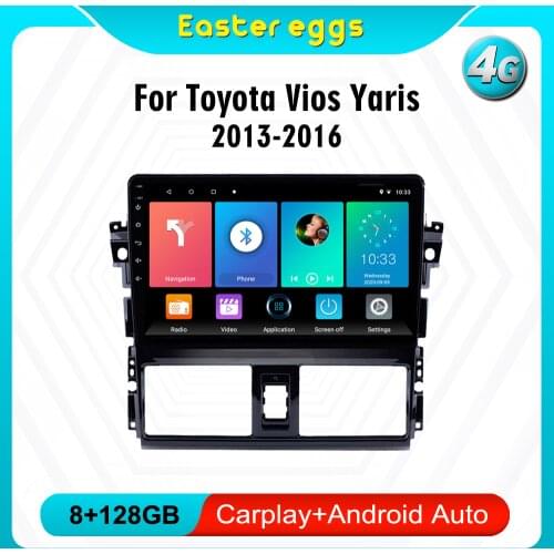 Eastereggs 2 Din Android Car Radio For Toyota Vios Yaris 2013-2016 WIFI GPS Navigation FM Bluetooth Head Unit Car Video Player