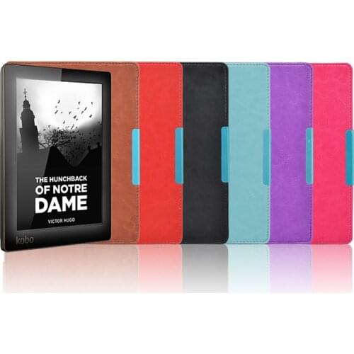 PU Leather Case For Kobo Aura N514 Cover 6 inch Magnetic Flip Protective Cover Ebook Reader Case