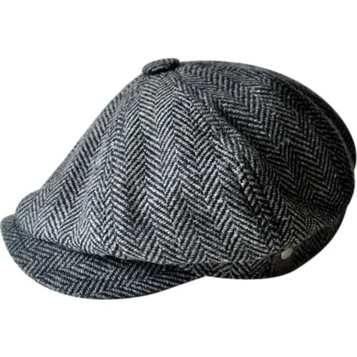 2018 high quality newsboy caps for men and women hats gorras planas Octagonal cap Leisure and wool blend canned koala flat cap