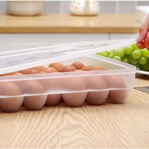 Egg Storage Box holder 34 Grids Large Capacity Hard Egg Case Organizer Refrigerator Holder Box Container Egg Racks And Shelf