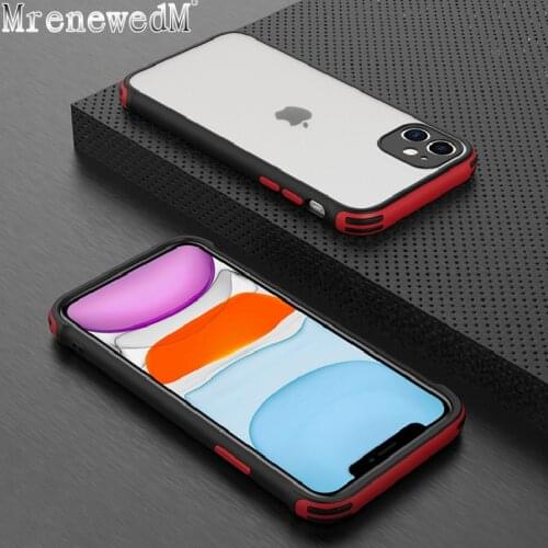 Matte Transparent Shockproof Phone Case For iPhone 12 11 Pro X XR XS Max Mini 7 8 Plus SE 2020 Clear Soft Silicone Bumper Cover