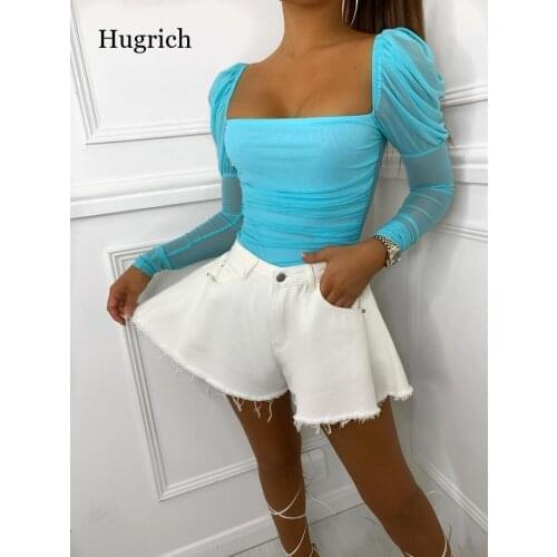 New Women Loose Style Shorts, Solid Color Mid Waist Denim Cloth Flared Shorts, Pink/ Grey/ White