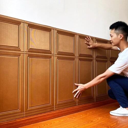 Old wall renovation wallpaper Wall skirt sticker Wall panel self-adhesive Foam wallpaper 3D waterprof Wall Decor sticker 70x90cm