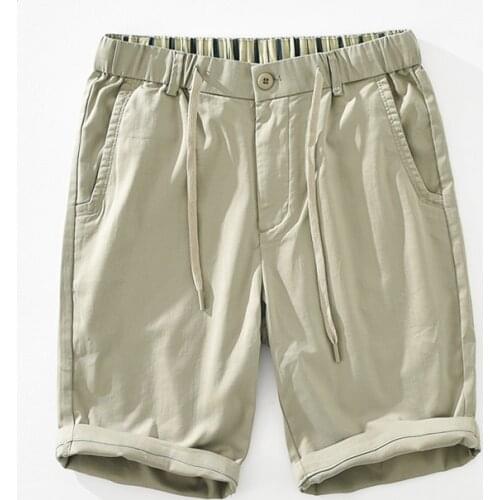 New design solid Italy cotton shorts men casual elastic waist comfortable shorts for men 28-36 size pantalones pantaloni