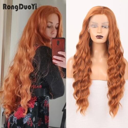RONGDUOYI Ash Blonde Wigs for Women Long Hair Synthetic Lace Front Wig Side Part Wavy Wig Blonded Cosplay Wigs High Temperature