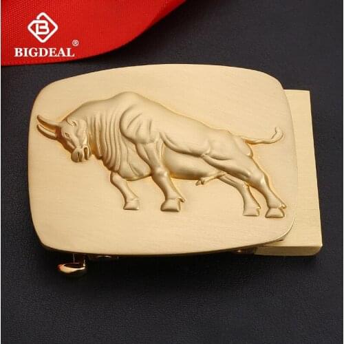 Belts for Men Casual Ratchet Belt Solid Brass Automatic Buckle Mens Genuine Leather belt Bull Pattern buckle Accessories
