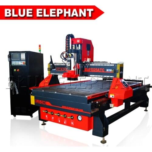 Blue Elephant Vacuum Table ATC CNC Router 4x8ft Bed/Wood CNC Engraving Machine with HSD Air Cooling Spindle