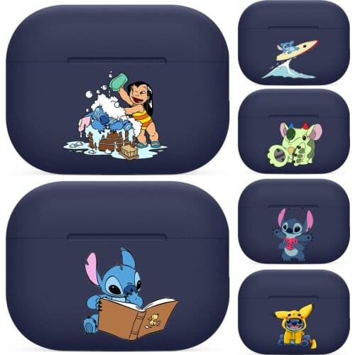 Stitch nice For Airpods pro 3 case Protective Bluetooth Wireless Earphone Cover Air Pods airpod case air pod cases Navy