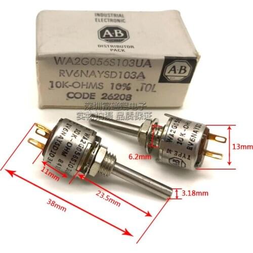 [VK]American MILWAUKEE WIS A-B RV6NAYSD103A 10K conductive plastic single coil potentiometer switch