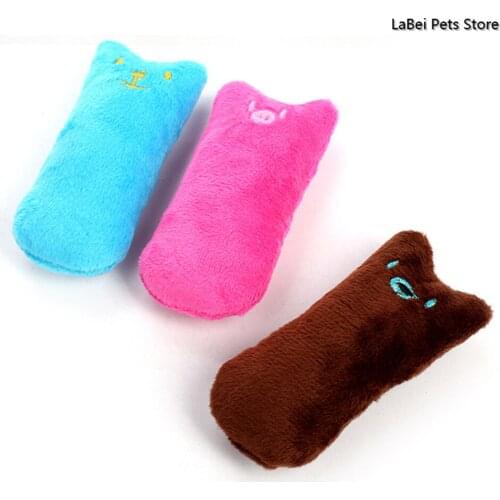 Teeth Grinding Catnip Toys Funny Interactive Plush Cat Toy Pet Kitten Chewing Molar Vocal Toy Claws Thumb Bite For Cats