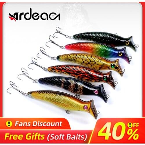Ardea Hard lure Popper colour Plastic Bait 124mm 20.4g Wobblers Topwater Popper Bait Bionic bait Baitfishing Fishing Tackle