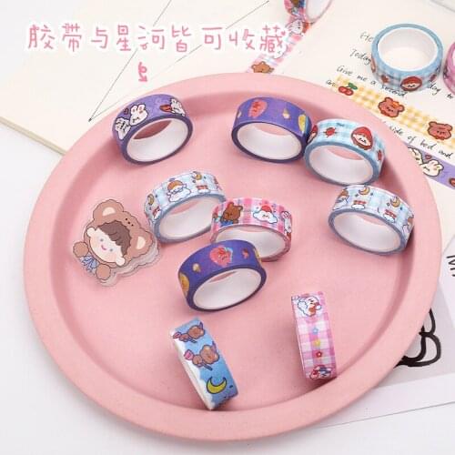 1PC Washi Tape Cute Cartoon Bear 5M Decoration Scrapbooking DIY Hand Account Material Paste Stationery School Supplies