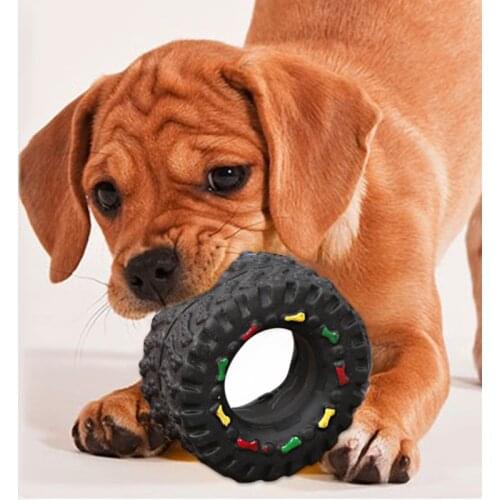 1PC Pet Chew Squeaky Toys For Dog Puppy Rubber Dogs Toys Tyre Dog Toys Kitten Cat Playing Training Toys Pet Toys