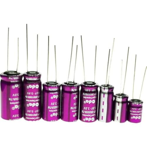 2PCS HOT NEW 3.0V CDA 3V Super Capacitor 1F 2F 3.3F 5F 7F 10F 15F 20F 30F 50F 60F Farad Capacitor 3.0V3.3F 3V10F