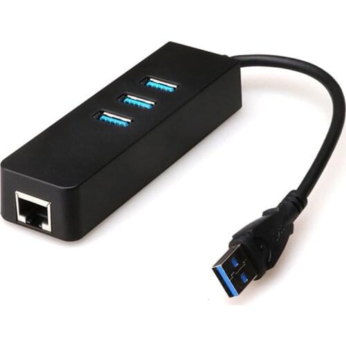 3 Port USB 3.0 Hub Gigabit Ethernet Adapter USB 3.0 to RJ45 1000Mpbs Lan Network Card