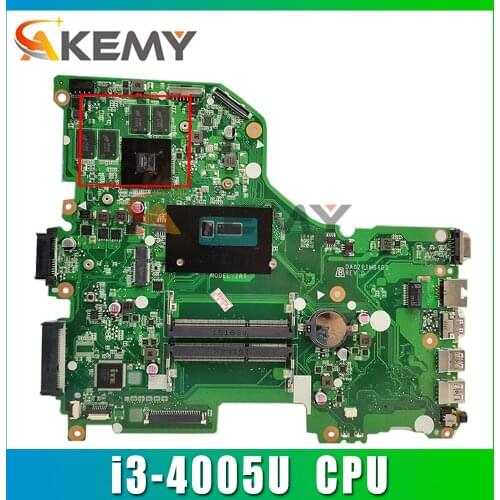 Akemy Laptop Motherboard For ACER Aspire E5-573 i3-4005U Mainboard DA0ZRTMB6D0 SR1EK N16V-GM-B1 DDR3