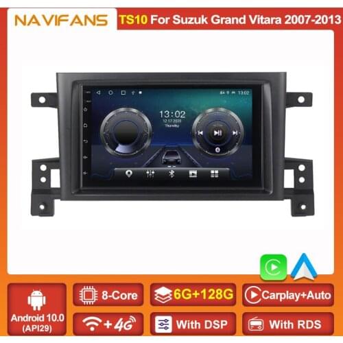 RDS 6G 128G DSP Android 10 Car Radio Multimedia Dvd Player 4G WiFi For Suzuki Grand Vitara 2007-2013 GPS Navi 2 Din Auto Stereo