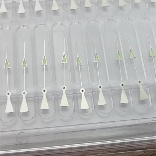 Watch Hands Three Pointers Green C3 Luminous Needles for NH35/NH36 Watch Movement Parts