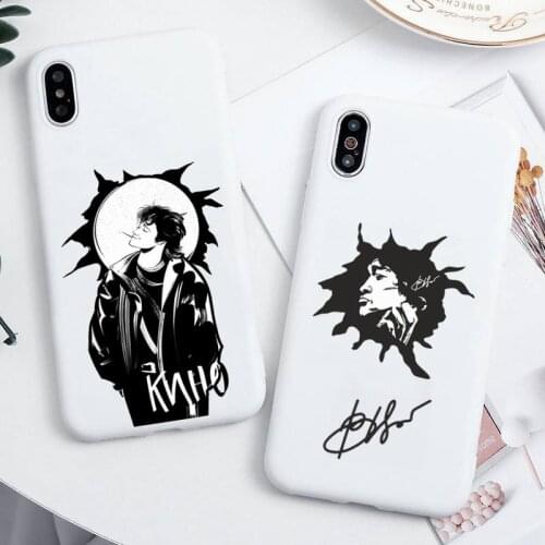Viktor Tsoi Phone Case For iphone 12 11 Pro Max Mini XS 8 7 6 6S Plus X SE 2020 XR Candy white Silicone cover