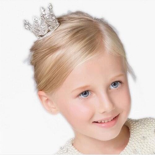 Kids Jewelry Girls Crown Tiara Baby Girl Hair Accessories Small Full Round Crown Simulate Pearl Hair Jewelry for Head Piece Gift