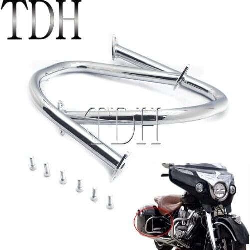 For Indian Chieftain Chief Dark Horse Classic Vintage Steel Motorcycle Rear Highway Bars Protector Chrome 2014-2019 2020 2021