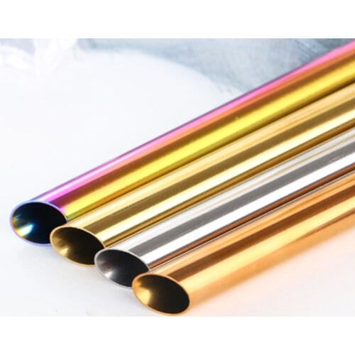 Environmentally friendly reusable stainless steel drinking milk tea boba straw party 12mm big metal straw wide wholesale