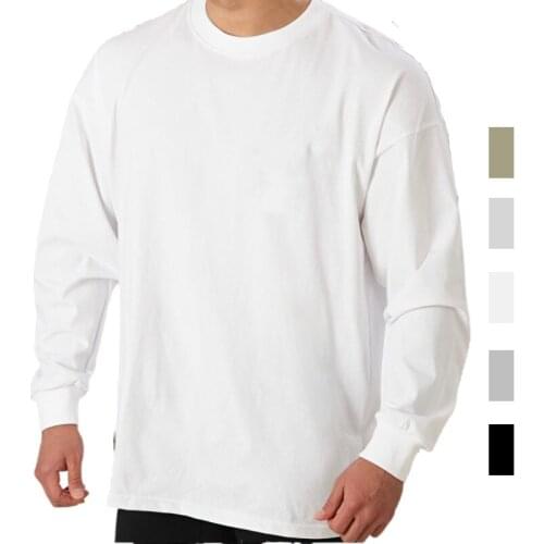 New Mens Sports T-Shirt Long Sleeve Shirt Fitness Running Sports Top Sportswear Gym Training Round Neck Fashion Casual Pullover