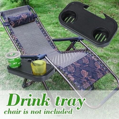 Hot Portable Folding Tray Holder Camping Picnic Outdoor Beach Garden Chair Side Tray Holder for Drink Cup Accessories Home Tool