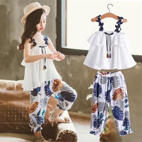 Summer Girls Clothes Sets Baby Girl Short Sleeve Shirt Top+Shorts Suits Kids Clothing Printed Childrens Clothes 2pcs