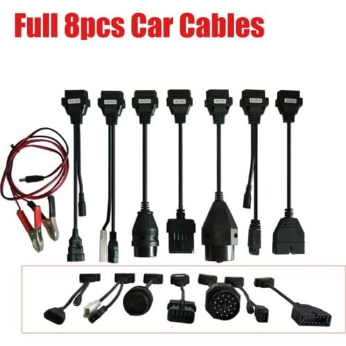 Hot selling CAR CABLE OBD OBD2 full set 8 car cables diagnostic Tool Interface cable for VD TCS cdp pro plus multidiag pro