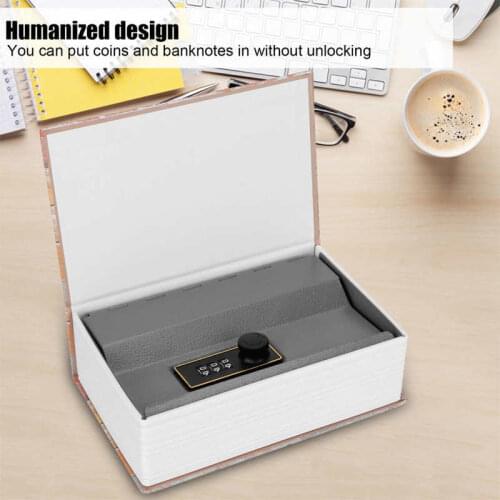 Mini Simulation Book Safe Storage Box Money Cash Jewelry Security Lock Case for Home Office