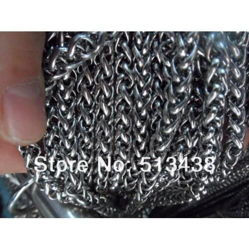 Sales promotion!50 meters wholesale Stainless Steel 6mm high quality chain.jewelry finding DIY mens necklace bracelet in Bulk
