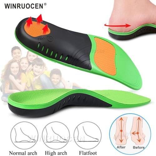 High Quality EVA Children Orthopedic Insole OX-Legs Kids Arch Support Flat Foot Insoles Correction Care Soles Sport Shoes Pads