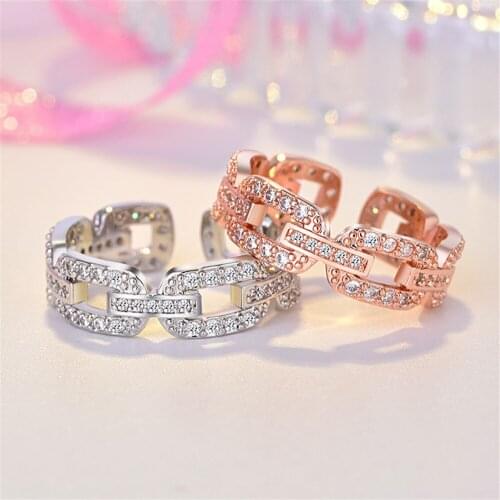 European and American retro New Hollow Opening Ring Exquisite Fashion Simple Index Finger Ring Womens Banquet Jewelry