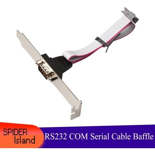 PCI To COM 9 Pin RS232 COM Serial Cable Baffle Set DB9 Cable Adapter DB9 Serial Port Bracket Computer 30CM