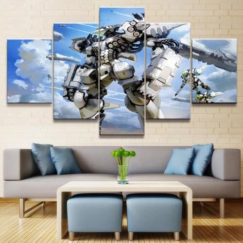 5 Piece Wall Art Canvas Anime Manga Demon Robot Posters And Prints Modern Decor Pictures Home Living Room Decoration Paintings