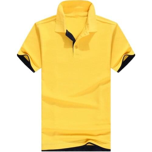 Casual Men Color Block Button Turn Down Collar Short Sleeve T-Shirt Slim Top Short Sleeve Tee Solid Button T Shirt for Men