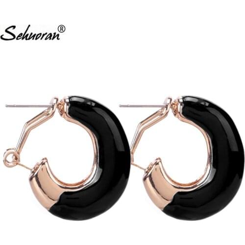Sehuoran Boho EARrBrincos Big Alloy Stud Earrings Statement oorbellen Voor Vrouwen Wedding Pendientes Mujer Moda Fashion Jewelry