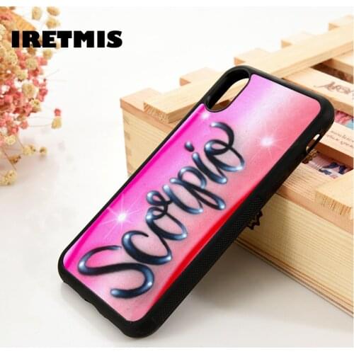 Iretmis 5 5S SE 2020 6 6S Silicone Rubber Phone Case Cover for iPhone 7 8 Plus X Xs 11 12 MINI Pro Max XR Scorpio