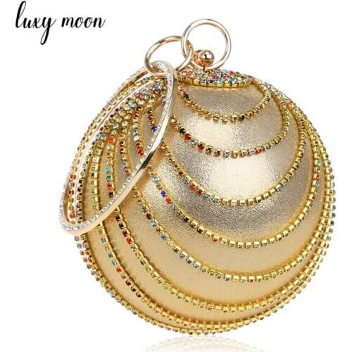 Rhinestones Luxury Designer Handbag Round Clutch Bag Diamond Tassel Purses and Handbags Womens Mini Evening Bags Wedding Z155